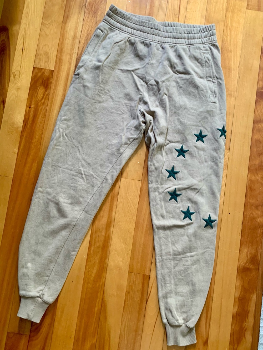 Études Cream Star-Accent Joggers - Women's Track Pants - 100% organic cotton
